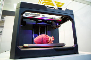 3d,Printer,With,A,Printed,Human,Heart